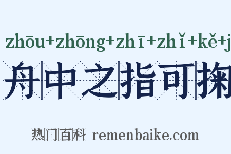 舟中之指可掬是什么意思的图片